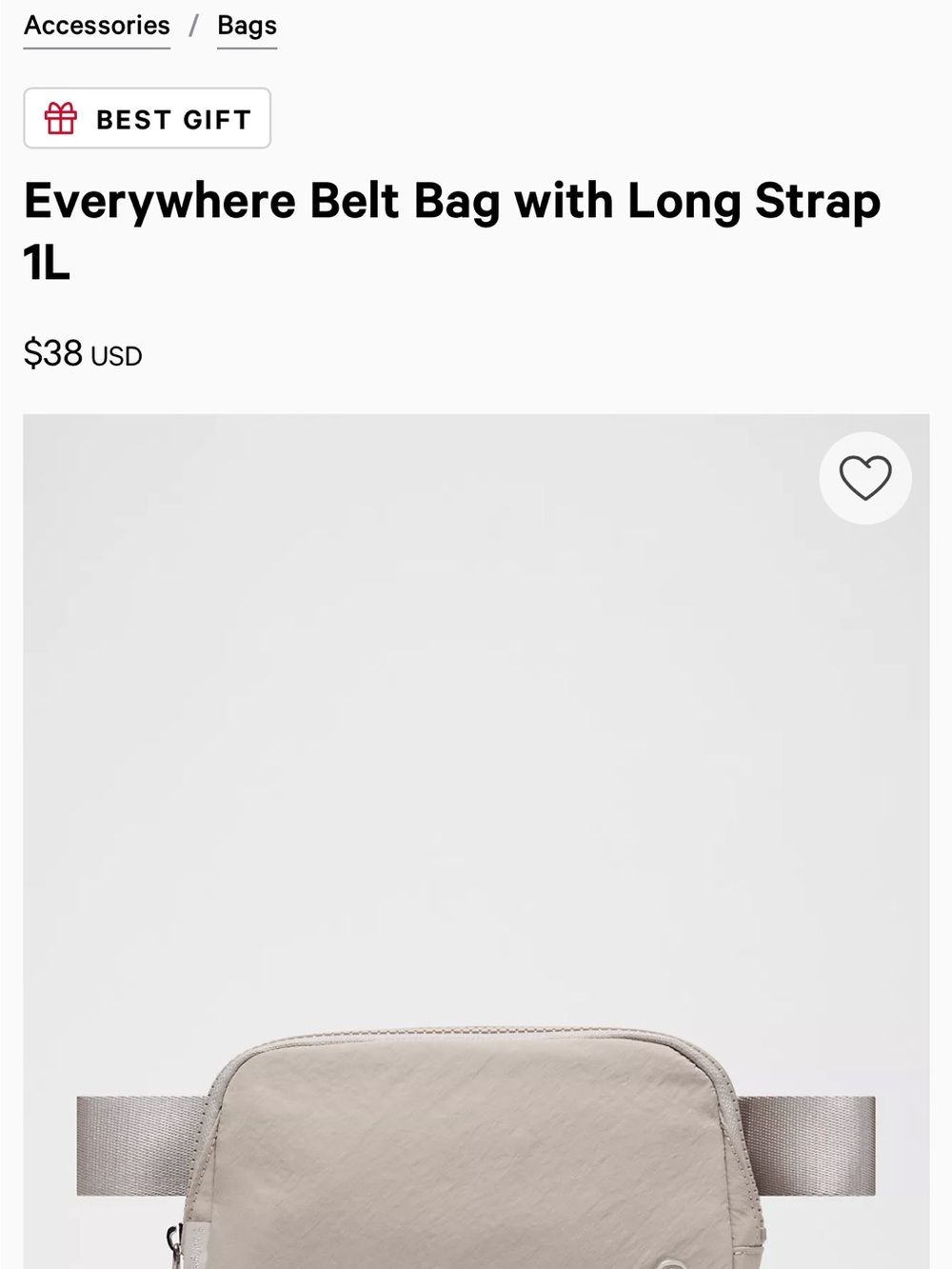 Everywhere Belt Bag with Long Strap - Light Taupe